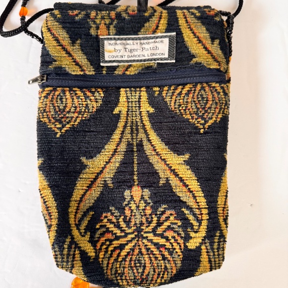 Handmade by Tiger Patch Covent‎ Garden London Tapestry Beaded Jeweled Crossbody - Picture 3 of 11